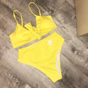NWT🌟🌟🌟🌟🐥 YELLOW HIGH WASTED KINI SET BRAZIL